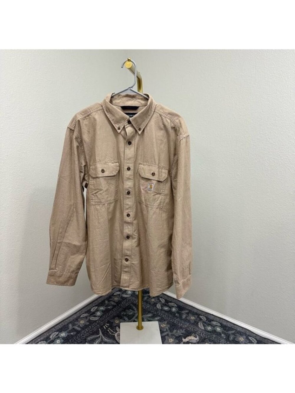 Carhartt TW4368-M Fort Loos Fit Long Sleeve Chambray Shirt Button Up Mens Large